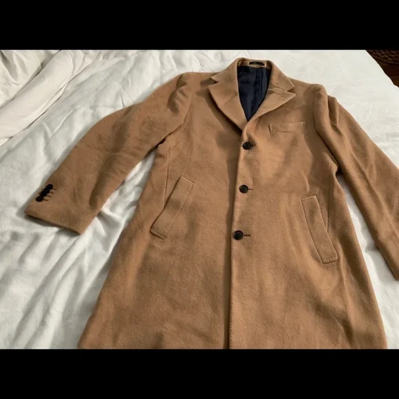 Suitsupply Mid Brown Overcoat (44)- Pure Camel
